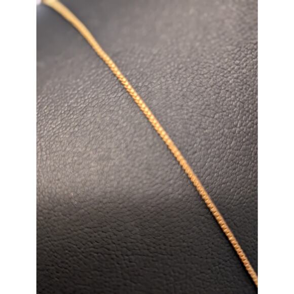 Athena Designs Initial 'C' 18k Gold Filled Box Chain 15.75"-17.5" Necklace NWOT - Picture 4 of 7